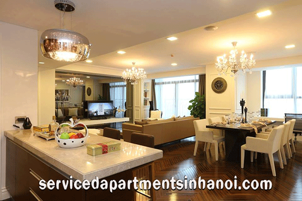 Elegant Three bedroom apartment Rental in Hoang Thanh Tower, Hai Ba Trung