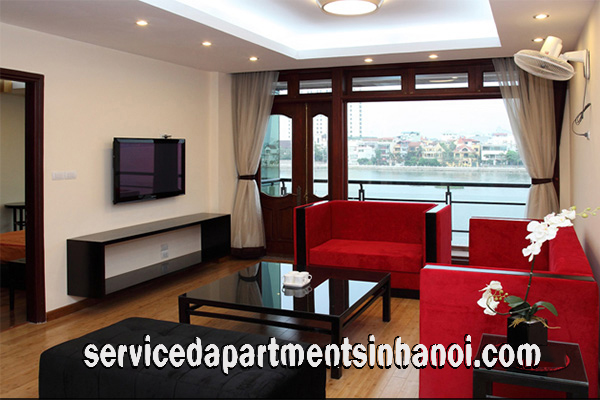 Beautiful Lake View 02 Bedroom Apartment for rent in Quang An street, Tay Ho
