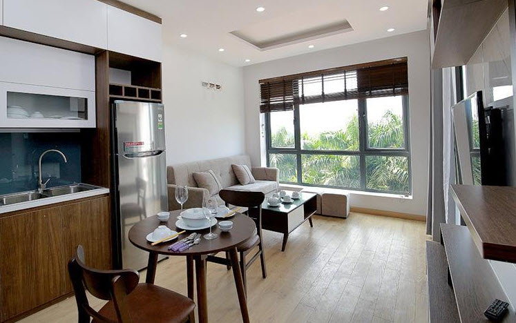 Balcony & Modern 1 BR Apartment for rent in Tay Ho Road, Tay Ho District