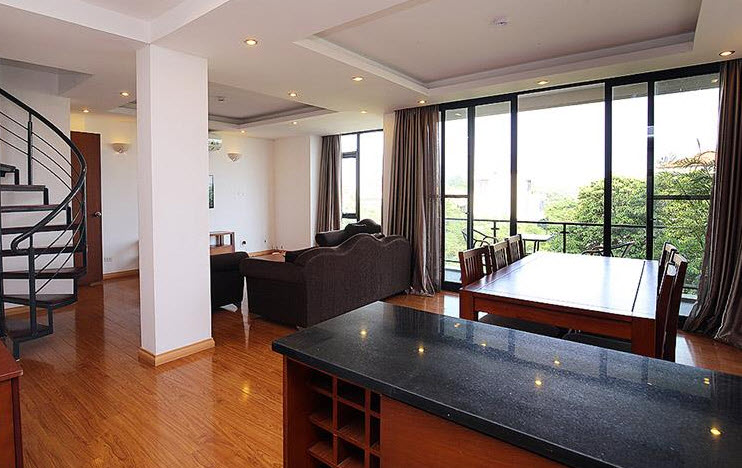 Beautiful Two bedroom Duplex Apartment Rental in Dang Thai Mai street, Tay Ho