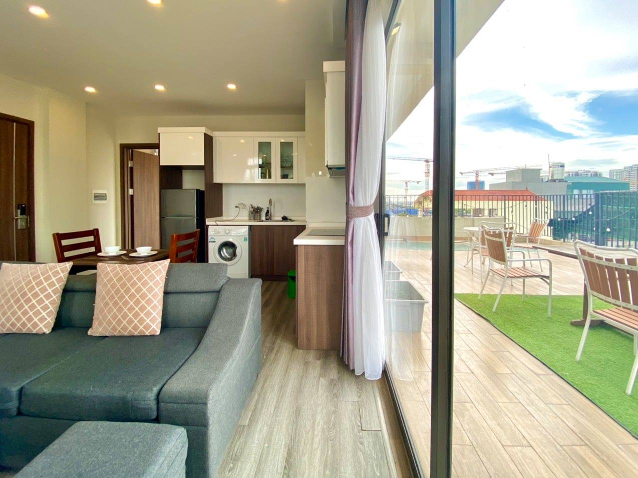 Big Terrace & Amazing Apartment Rental in Nhat Chieu str, Tay Ho