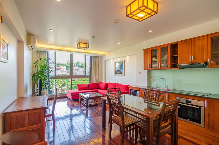 Spacious 1 BR Apartment In Lac Chinh Str Truc Bach, Elegant Design