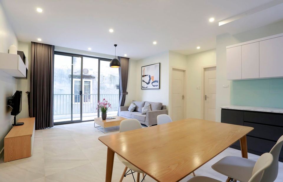 Bright and Modern Two bedroom Apartment Rental in Doi Can street, Ba Dinh, Nice Balcony