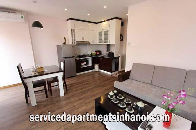 Bright Modern One Bedroom Apartment For Rent in Dao Tan street, Ba Dinh