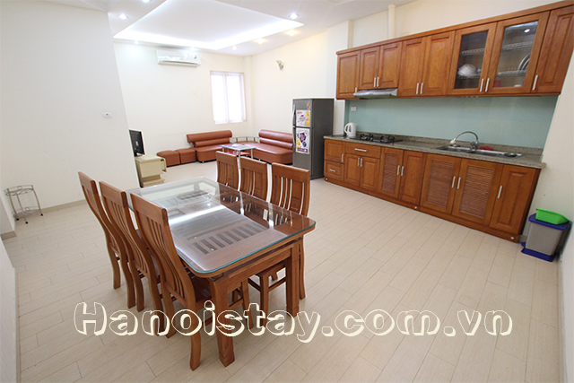 Cheap 2 bedroom apartment in La Thanh str, Dong Da, Spacious Livingroom