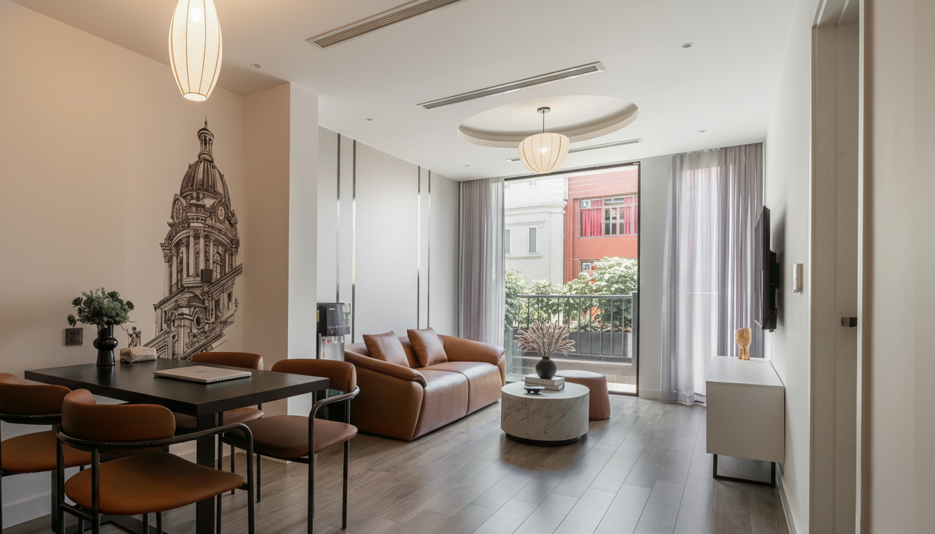 Elegant 2-Bedroom, 2-Bathroom Apartment for Rent in Han Thuyen Pham Dinh Ho Hai Ba Trưng District, Hanoi