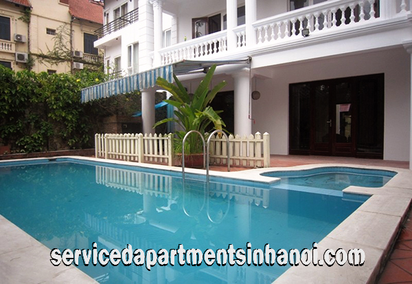Five bedroom Villa rental in To Ngoc Van street, Tay Ho, nice garden, swimming pool 