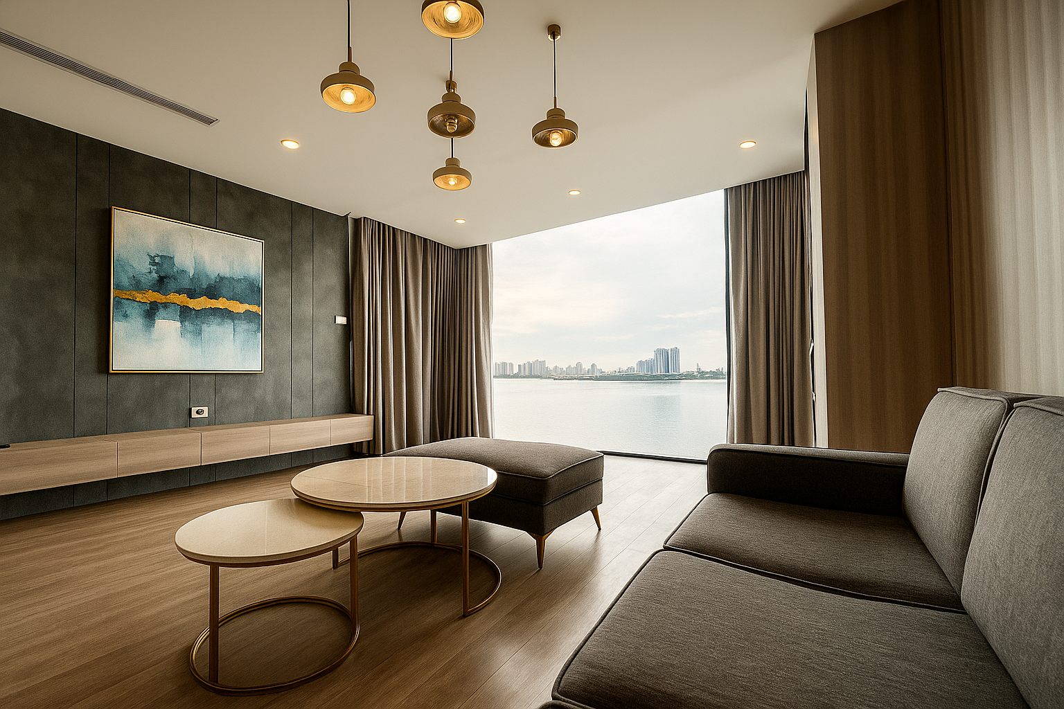 For Rent: Stylish 2-Bedroom Apartment with Lake Views, near Van Cao Street, Hanoi