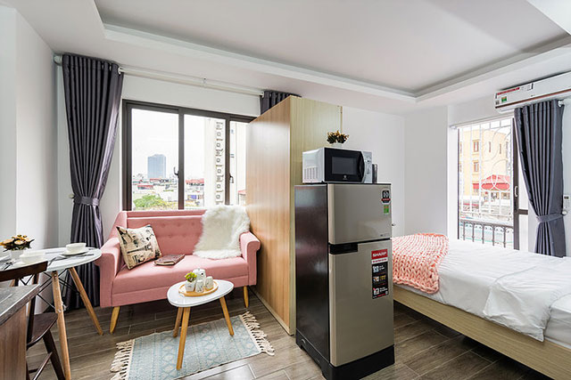 *Furnished Serviced Apartment For Rent in Ba Dinh with Beautiful Terrace*