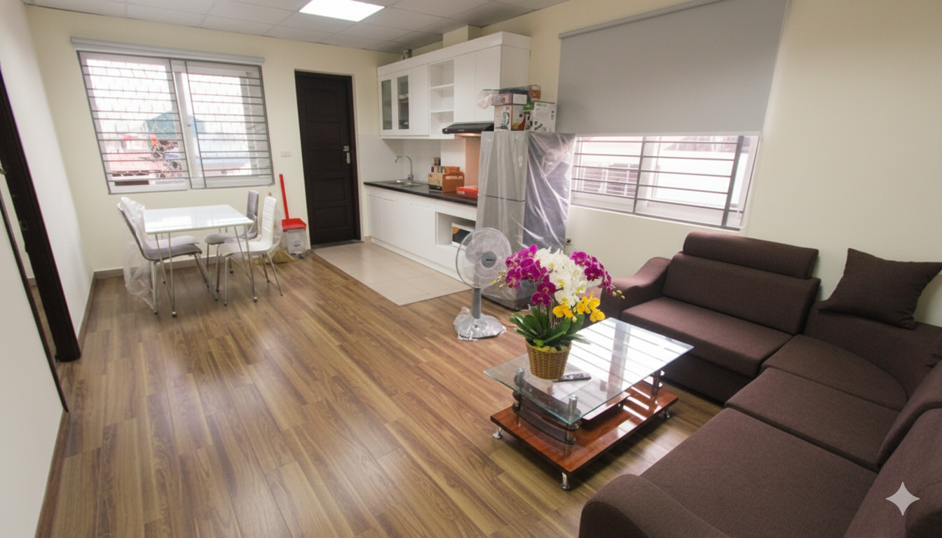 Good Size Modern Two Bedroom Apartment Rental in Dai Co Viet str, Hai Ba Trung