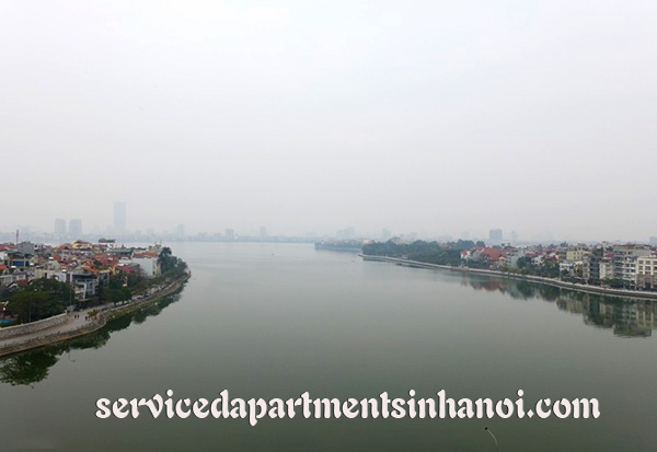 Lake view modern 03 BR apartment for rent in Xuan Dieu str, Tay Ho, Reasonable Cost