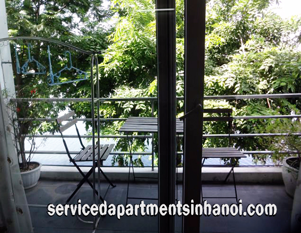 Lakeview Studio Type Apartment Rental in Truc Bach str, Ba Dinh, Lovely Balcony