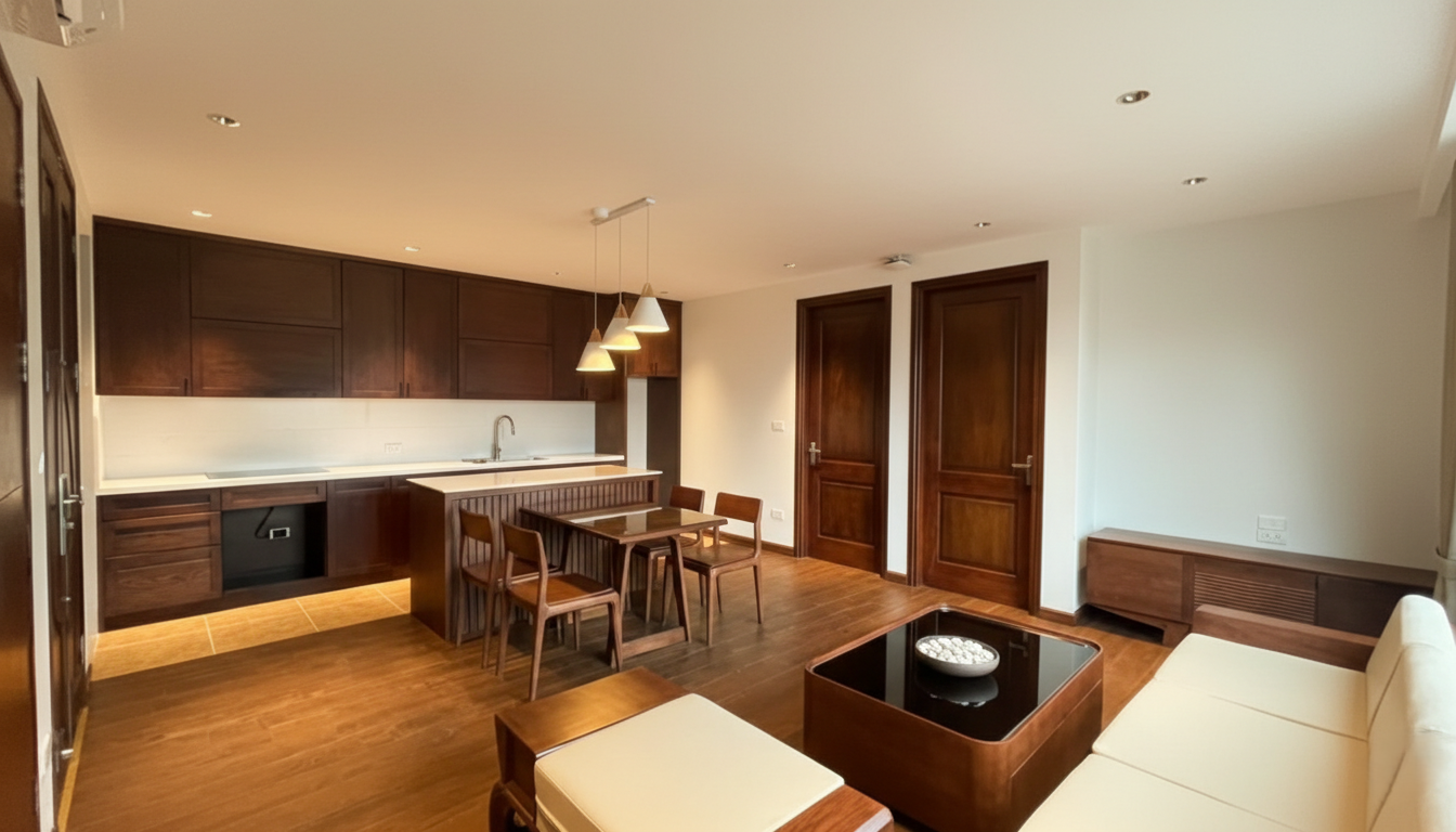  Model Brand new 02 bedroom apartment for rent in Mac Dinh Chi str., Truc Bach