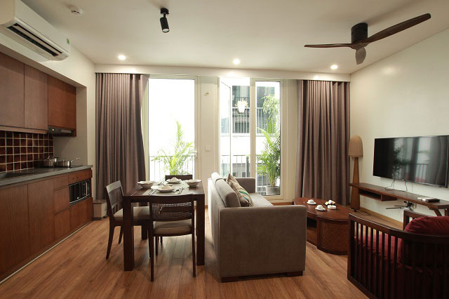 Modern Serviced Apartment Rental in Kim Ma street, Ba Dinh, Opposite side of Deawo Hotel