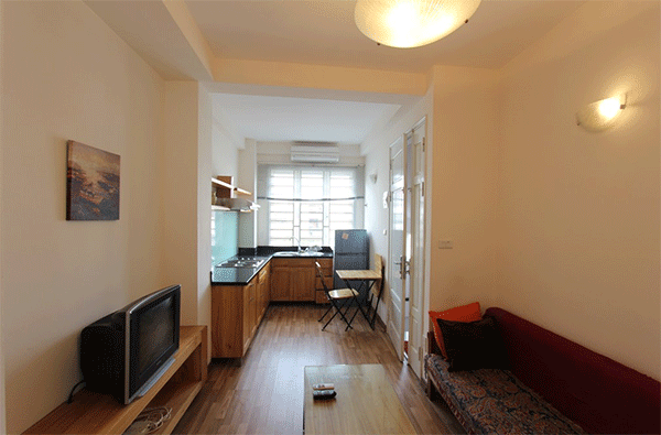 Newly Renovated One Bedroom Apartment Rental Tran Phu street, Ba Dinh