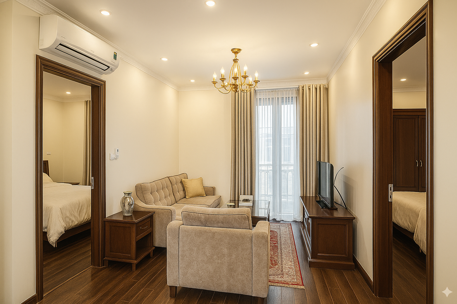 Nice & Bright Two Bedroom Apartment Near To Ngoc Van Street, Tay Ho, Beautiful Terrace