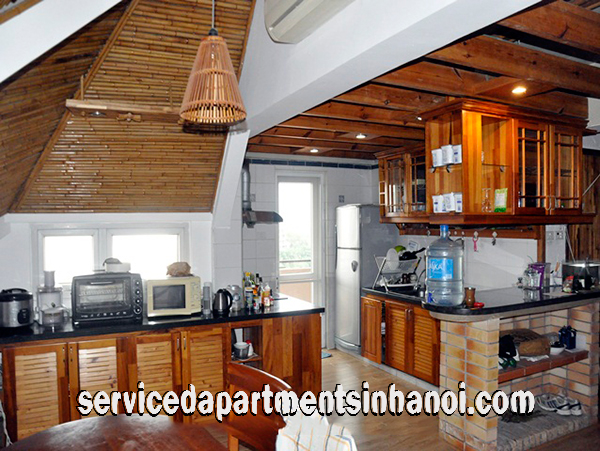 Stylish Two Bedroom Apartment for rent in Yen Phu Area, Tay Ho, Very nice view