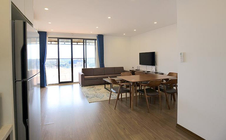 Big balcony with nice furniture apartment in To Ngoc Van str, Tay Ho, 02 BRs, modern furnished