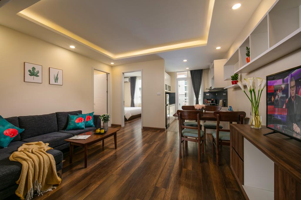 Tranquil Two bedroom Apartment for rent near Ly Thuong Kiet street, Hoan Kiem