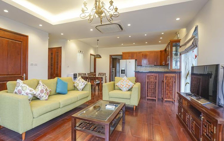 Very Nice Local Lake View with Balcony Two Bedroom Apartment Rental in Au Co, Tay Ho