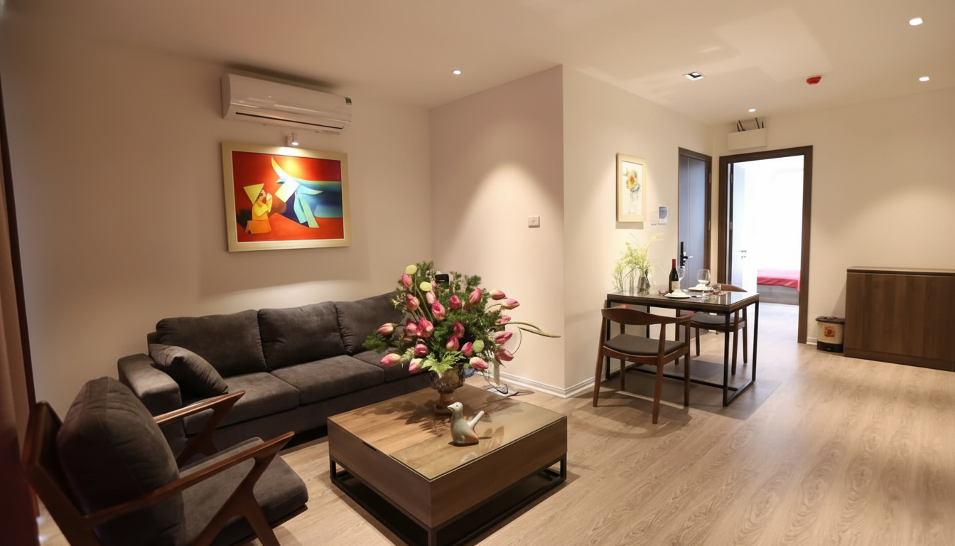 🏡 Modern & Spacious 1-Bedroom Apartment for Rent in Doi Can – Ba Dinh 📍 Location: Doi Can, Ba Dinh, Hanoi